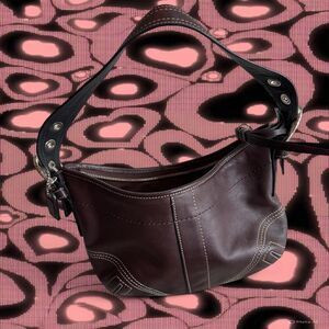 Coach Dark Brown Leather Mini Soho Hobo